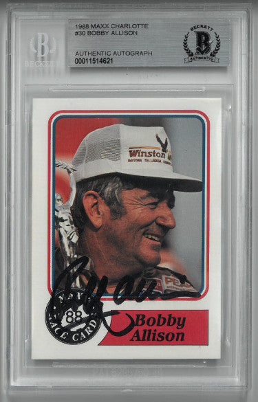 Bobby Allison Autographed NASCAR 1988 Maxx Charlotte Card #30- Beckett BAS #00011514621