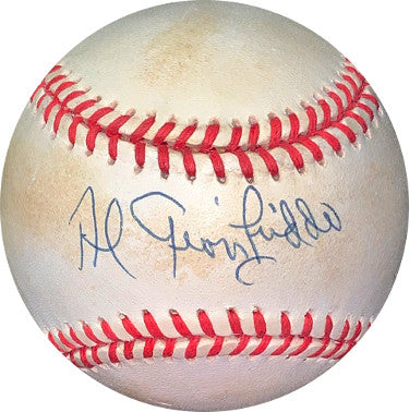 Al Gionfriddo Autographed RONL Rawlings Official National League Baseball toned- JSA Hologram #EE41827 (Pirates/Dodgers)-Powers Sports Memorabilia