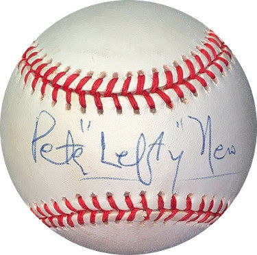 Peter "Lefty" Nero Autographed ROAL Rawlings Official American League Baseball very minor tone spot- JSA Holo #EE41828 (pianist)-Powers Sports Memorabilia