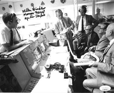 Milton Windler Autographed NASA Vintage B&W 8x10 Photo Maroon Flight Apollo- Skylab- JSA Hologram #EE62150-Powers Sports Memorabilia
