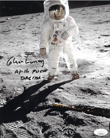 Glynn Lunney Autographed Vintage NASA B&W 8x10 Photo Apollo 11 Flight Director- JSA Hologram #EE62152 (moon walk)-Powers Sports Memorabilia