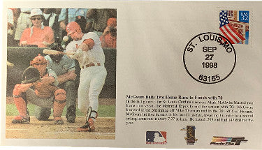 Mark McGwire 1998 First Day Cover/Envelope Two Home Runs To Finish with 70- 10/27/98 (St. Louis Cardinals)-Powers Sports Memorabilia