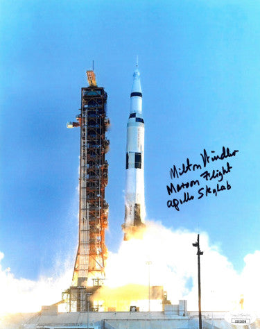 Milton Windler Autographed NASA Vintage Color 8x10 Photo Maroon Flight Apollo Skylab- JSA Hologram #EE62698-Powers Sports Memorabilia
