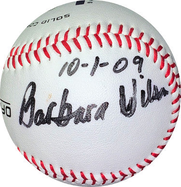 Barbara Wilson Autographed Nike Official League Baseball 10/1/09- JSA Hologram #EE41612 (Charlie Wilson's War)-Powers Sports Memorabilia