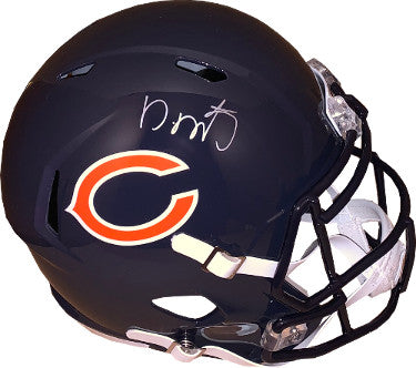 David Montgomery Autographed Chicago Bears Riddell FS Speed Rep Helmet- JSA Witnessed Hologram-Powers Sports Memorabilia