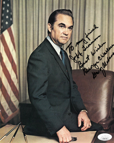 George C. Wallace Autographed Governor of Alabama 8x10 Photo To My Friend Jeff Timmons Best Wishes- JSA Hologram #EE62750-Powers Sports Memorabilia