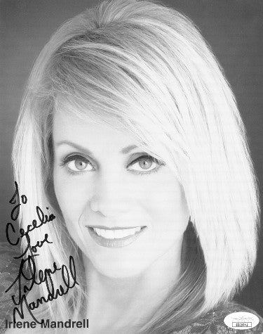 Irlene Mandrell Autographed B&W 7.5x9.5 Photo Love To Cecelia- JSA Hologram #EE62743 (musician/actress/model)-Powers Sports Memorabilia