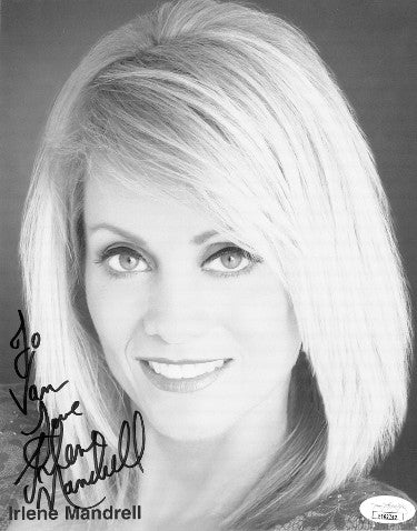 Irlene Mandrell Autographed B&W 7.5x9.5 Photo Love To Van- JSA Hologram #EE62742 (musician/actress/model)-Powers Sports Memorabilia