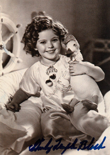 Shirley Temple Black Autographed Orignal Ludlow Sepia Vintage 4x6 Postcard RARE- JSA Hologram #EE62944-Powers Sports Memorabilia
