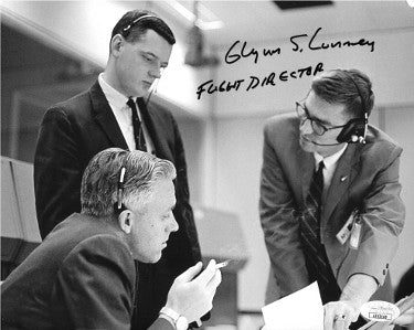 Glynn Lunney Autographed Gemini-Titan 3 Launch Vintage 8x10 Photo Flight Director - JSA Hologram #EE63160 (March 23, 1965)-Powers Sports Memorabilia