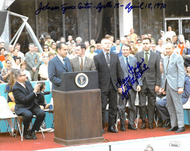 Gerald (Gerry) Griffin Autographed Apollo 13 Flight Director Color 8x10 Photo Johnson Space Center- JSA Hologram #EE63195-Powers Sports Memorabilia