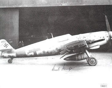 Kurt Schulze Autographed WWII German ME-109 Luftwaffe Pilot KG2 Vintage B&W 8x10 Photo- JSA Hologram #EE63176-Powers Sports Memorabilia