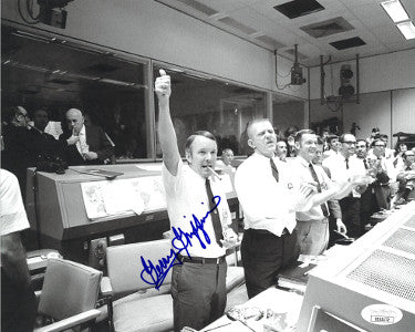 Gerald (Gerry) Griffin Autographed Apollo13 Flight Director B&W 8x10 Photo- JSA Hologram #EE63172