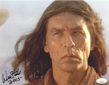 Wes Studi Autographed Geronimo Vintage 8x10 Photo 2015- JSA Hologram #EE63200 (Last of the Mohicans)-Powers Sports Memorabilia