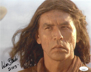 Wes Studi Autographed Geronimo Vintage 8x10 Photo 2015- JSA #EE63201 (Last of the Mohicans)-Powers Sports Memorabilia
