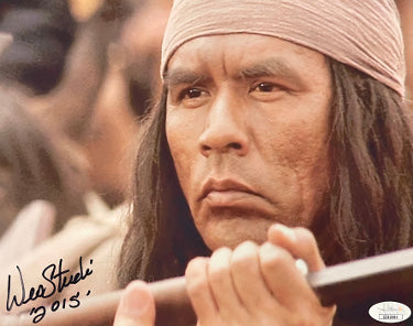Wes Studi Autographed Geronimo Vintage 8x10 Photo 2015- JSA #EE63203 (Last of the Mohicans)-Powers Sports Memorabilia