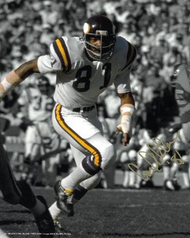 Carl Eller Autographed Minnesota Vikings NFL 8x10 Photo #81- COA/HOF/Purple People Eaters-Powers Sports Memorabilia