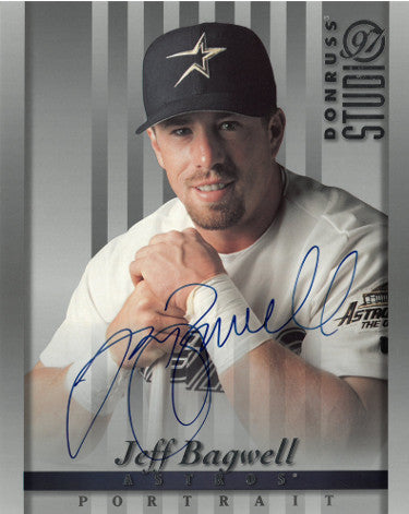 Jeff Bagwell Autographed Houston Astros 1997 Donruss Studio 8x10 Photo- JSA Hologram #EE63153-Powers Sports Memorabilia