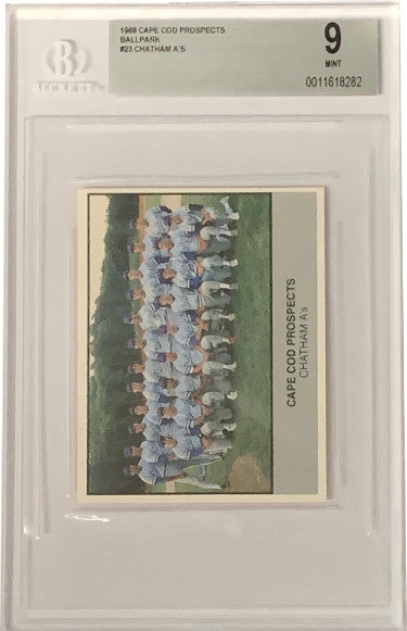 1988 Cape Cod Prospects Chatham A's Ballpark Card #23- Jeff Bagwell- Beckett Graded 9 Mint-Powers Sports Memorabilia