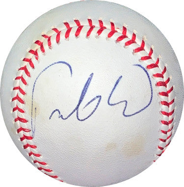 Fausto Carmona Autographed Rawlings Official Major League Baseball tone spots- JSA Hologram #EE63125 (Indians/Rays/Dodgers)-Powers Sports Memorabilia