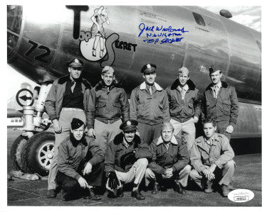 Jack Widowsky Autographed WWII 509th Composite Group/Enola Gay/Hiroshima B&W 8x10 Photo Top Secret Navigator- JSA Hologram #HH18113