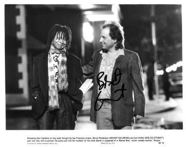 Bobcat Goldthwait Autographed 1987 Burglar Movie B&W 8x10 Photo- JSA Hologram #AA38159 (w/ Whoopi Goldberg)-Powers Sports Memorabilia