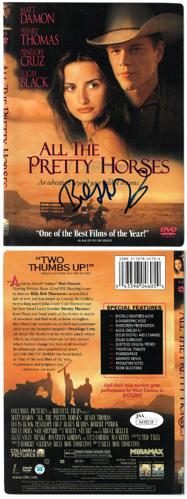 Billy Bob Thornton (director) Autographed 2000 All The Pretty Horses DVD Video/Movie Cover- JSA Hologram #AA38218-Powers Sports Memorabilia