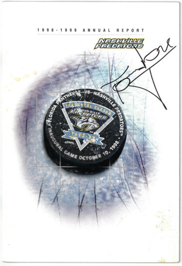 Tomas Vokoun Autographed Nashville Predators 1998-1999 Annual Report stained- JSA #AA38439-Powers Sports Memorabilia