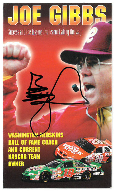 Joe Gibbs Autographed 3.5x5.5 Success Pamphlet very minor bleed- JSA (Washington Football/NASCAR)-Powers Sports Memorabilia