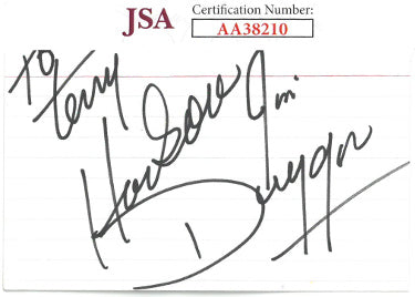 Hacksaw Jim Duggan Autographed 3X5 Index Card To Terry- JSA #AA38210 (WWE Wrestling HOF)-Powers Sports Memorabilia