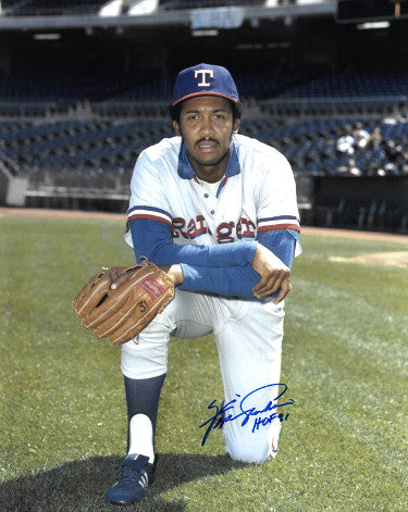Fergie Jenkins Autographed Texas Rangers 16X20 Photo HOF 91 (on knee)-Powers Sports Memorabilia