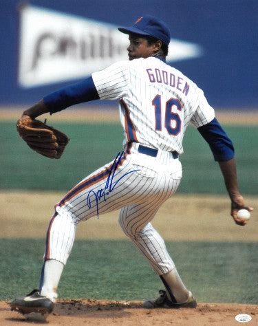 Doc/Dwight Gooden Autographed New York Mets 16x20 Photo- JSA Hologram ('84 ROY/'96 No Hitter/CY)-Powers Sports Memorabilia
