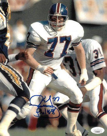 Karl Mecklenburg Autographed Denver Broncos 8X10 Photo Phil 4:8- JSA Hologram-Powers Sports Memorabilia