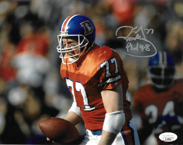 Karl Mecklenburg Autographed Denver Broncos 8X10 Photo Phil 4:8- JSA Hologram - CTBL_026212-Powers Sports Memorabilia