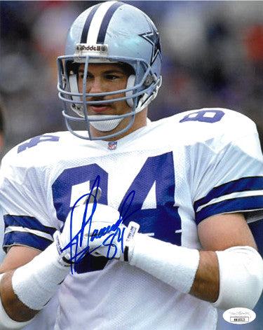 Jay Novacek Autographed Dallas Cowboys 8x10 Photo #84- JSA Hologram (close up)-Powers Sports Memorabilia