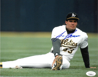 Jose Canseco Autographed Oakland A's 8x10 Photo- JSA Hologram (horizontal)-Powers Sports Memorabilia