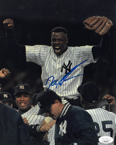 Dwight/Doc Gooden Autographed New York Yankees 8x10 Photo- JSA Hologram (No-Hitter May 14, 1996)-Powers Sports Memorabilia