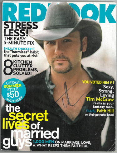 Tim McGraw Autographed Redbook Full Magazine June 2005- JSA Hologram #DD63025