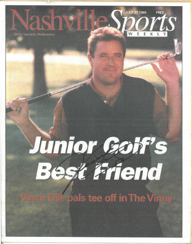 Vince Gill Autographed Nashville Sports Weekly Magazine July 27, 1999- JSA Hologram #EE61381 (Junior Golf's Best Friend)-Powers Sports Memorabilia