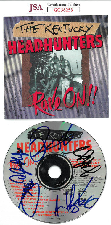 The Kentucky Headhunters Autographed Rave On!! Album CD with Cover 5 sigs- JSA Hologram #GG38253-Powers Sports Memorabilia