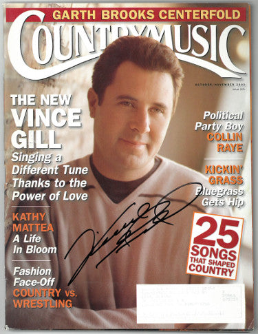 Vince Gill Autographed Country Music Full Magazine October/November 2000- JSA Hologram #GG36335