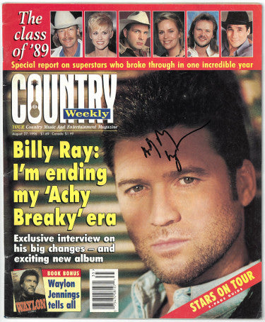 Billy Ray Cyrus Autographed "Country Weekly" Full Magazine August 27, 1996 - JSA Hologram #EE61377 (No Label)-Powers Sports Memorabilia