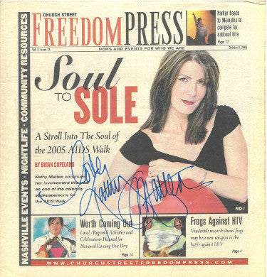Kathy Mattea Autographed Freedom Press Full Magazine October 6, 2005 w/ Love minor tear- JSA #EE61382-Powers Sports Memorabilia