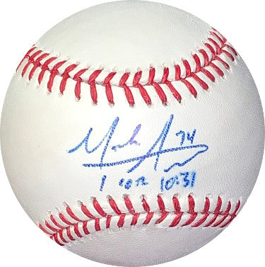 Mark Appel Autographed Rawlings Official Major League Baseball 1 Cor 10:31- JSA Hologram #HH18387 (Astros/Phillies)-Powers Sports Memorabilia