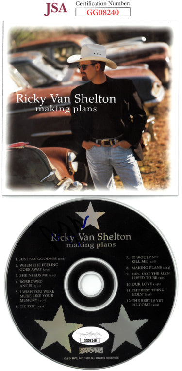 Ricky Van Shelton Autographed 1997 making plans Album CD w/ Booklet & Case- JSA #GG08240