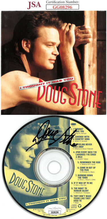 Doug Stone Autographed 1991 I Thought It Was You Album CD w/Cover Booklet & Case- JSA #GG08296-Powers Sports Memorabilia