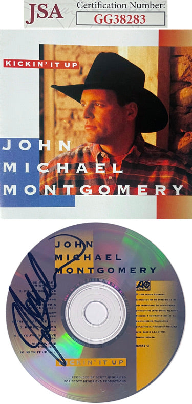 John Michael Montgomery Autographed 1994 Kickin' It Up Album CD w/ Cover Booklet & Case- JSA #GG38283-Powers Sports Memorabilia