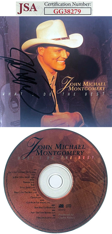 John Michael Montgomery Autographed 1996 What I Do The Best Album Cover Booklet w/ CD & Case- JSA #GG38279-Powers Sports Memorabilia