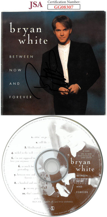 Bryan White Autographed 1996 Between Now And Forever Album Cover Booklet w/ CD & Case- JSA #GG08307-Powers Sports Memorabilia