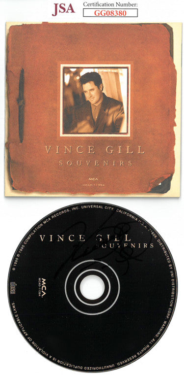 Vince Gill Autographed Souvenirs Album CD with Cover- JSA #GG08380